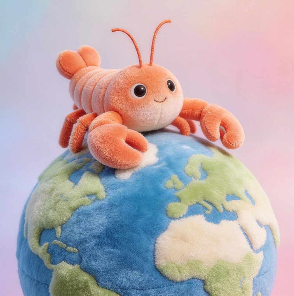Claw Schools Lobster on Globe